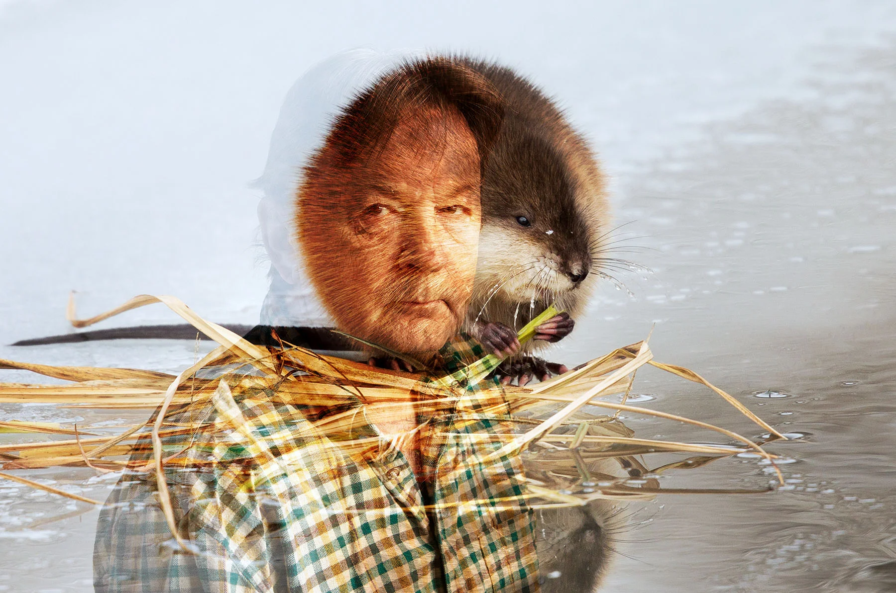 Roy and a Muskrat - Muskrat photo by Ashleigh Scully