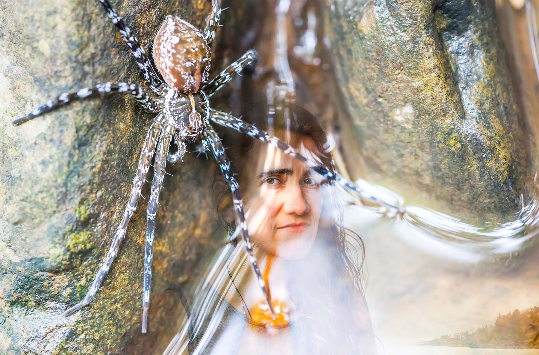 GRACE AND A WATER SPIDER, Version 2