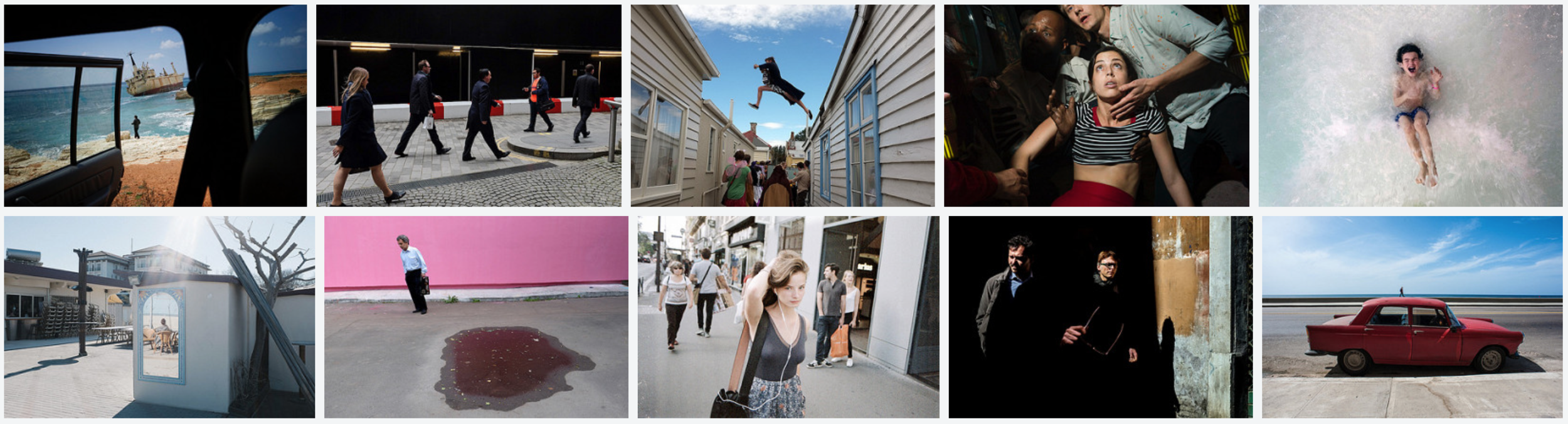 A screenshot from the front page of the group currently. Photographers' credits and from left to right, first to second row, Eleni Rimantonaki , streetmax , pinel777 , Chris Suspect , Jeff Larson (Raw Power) , Matteo Sigolo , Alexei Yurie , Marco Giusfredi , Stefano Lista , Alison McCauley