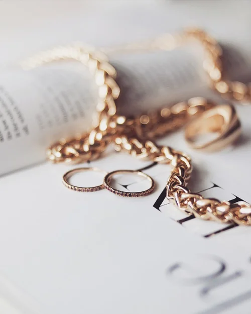 Image via Sinead Crowe at lovestylemindfulness.co.uk , featuring our 14ct gold ruby and sapphire eternity and demi pointe rings