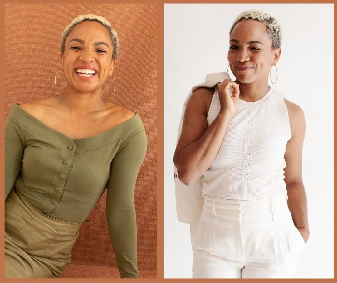 Marie Demont styled through the Jester–Hero Archetype Duo with Diva, Warrior and Athlete style power codes in a Daylit Bright to Rich Earthy aesthetic.