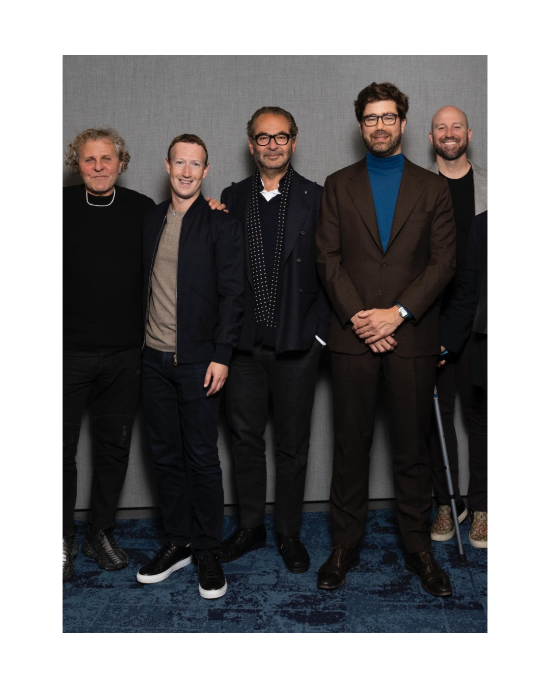 Geoffroy Lefebvre with Mark Zuckerberg in a professional leadership setting