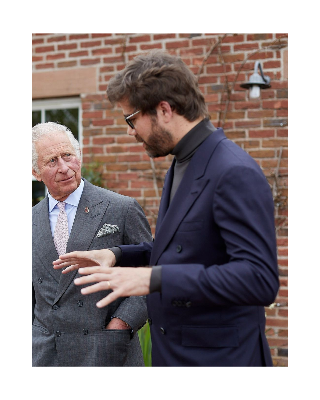 Geoffroy Lefebvre with King Charles in an official public engagement setting