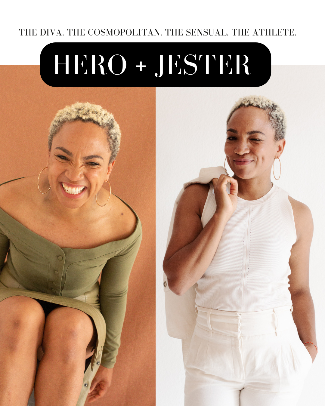 Marie Demont expressing her personal brand through style, reflecting her unique Archetype Duo