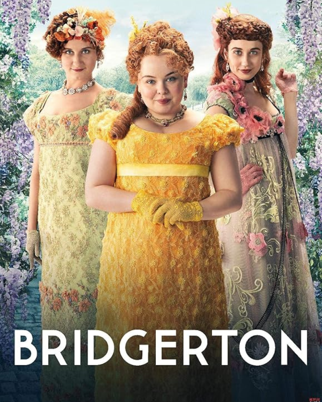 Bridgerton aesthetic identity with passionate and innocent energy, distinct lines, medium contrast, light bright color and medium complexity
