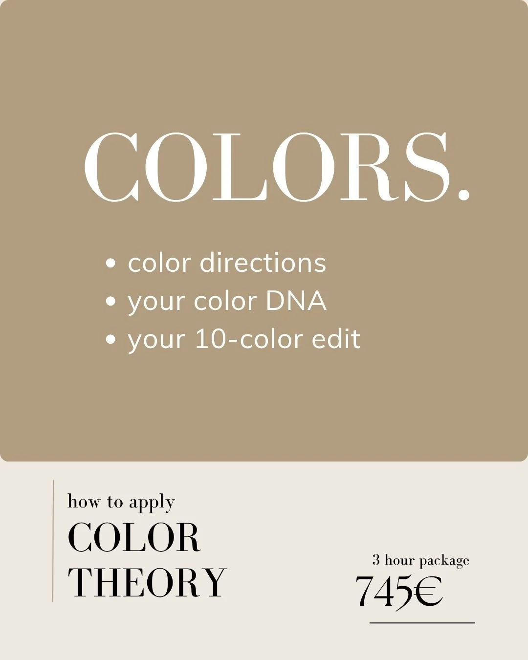 Colors coaching programme by Lisa Maria Pippus, teaching colour theory, colour directions and personal Color DNA to develop individual colour choices through the Visual Language System.