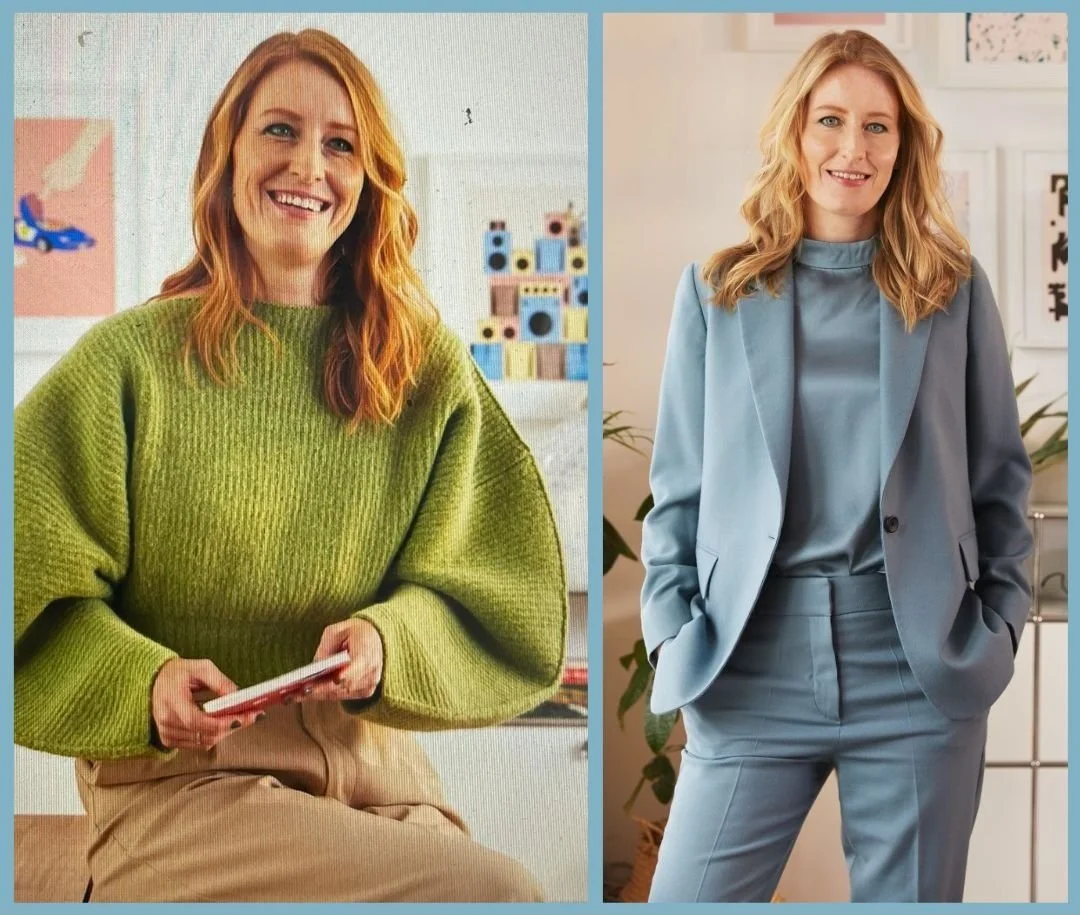 Julia Bosch of Outfittery styled through the Explorer–Hero Archetype Duo with a modern, cosmopolitan Diva style power codes and Daylit Bright aesthetic.”