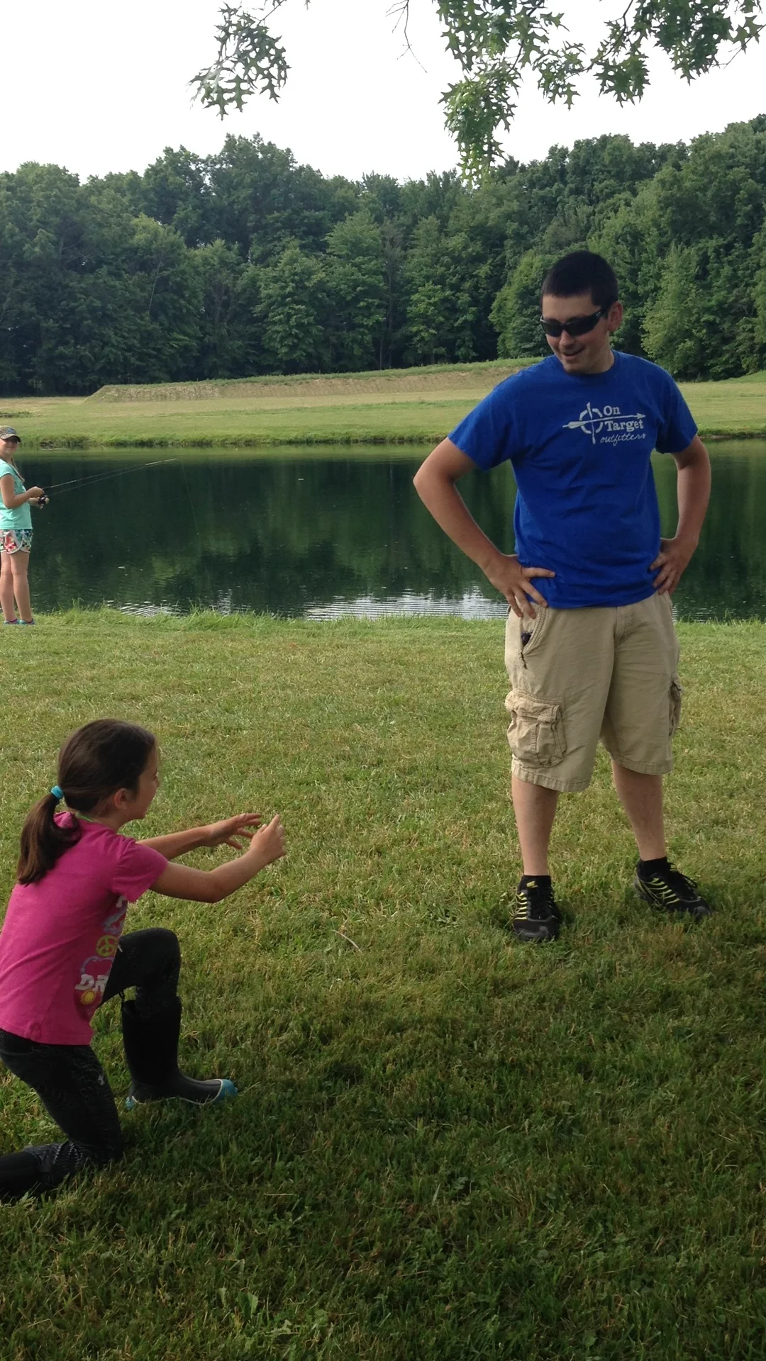 Yes, this is a camper proposing to Clayton. And yes, she was bribed with a dilly bar to do this. 