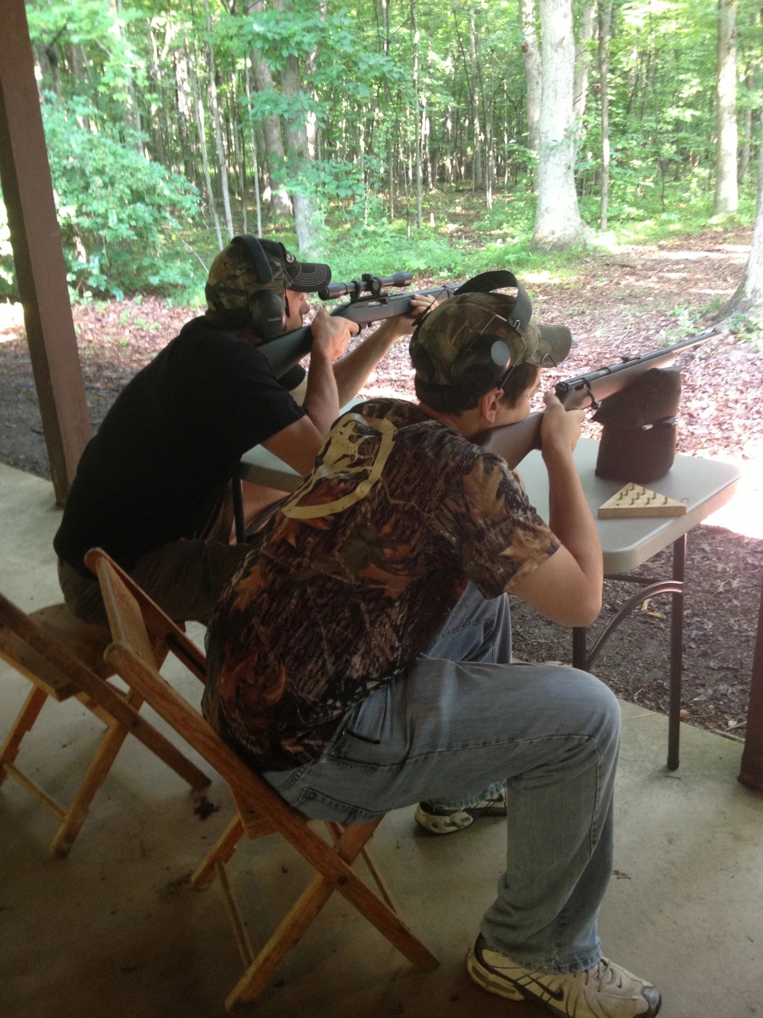 Steve and Clayton in a friendly competition. 