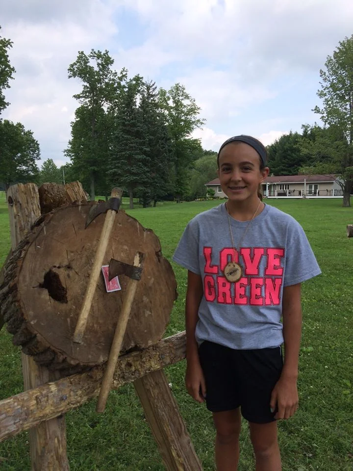 Expert tomahawk thrower! 