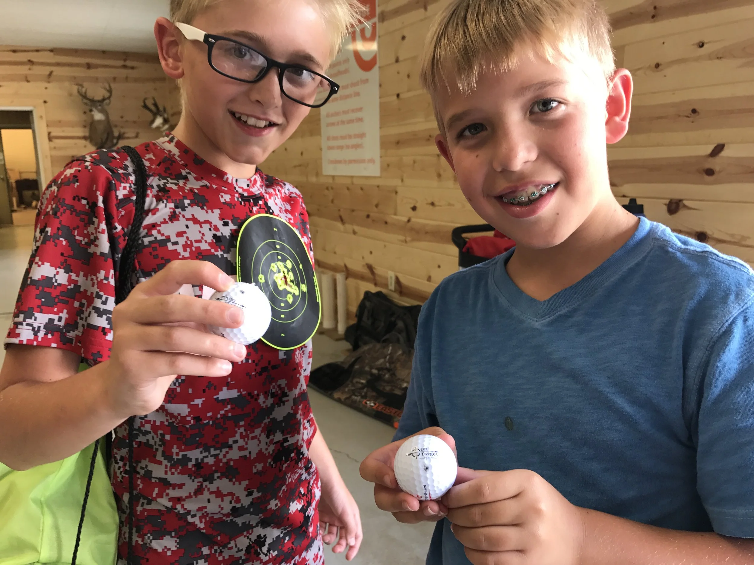 Successful golf ball shoot, and they get to take them home!