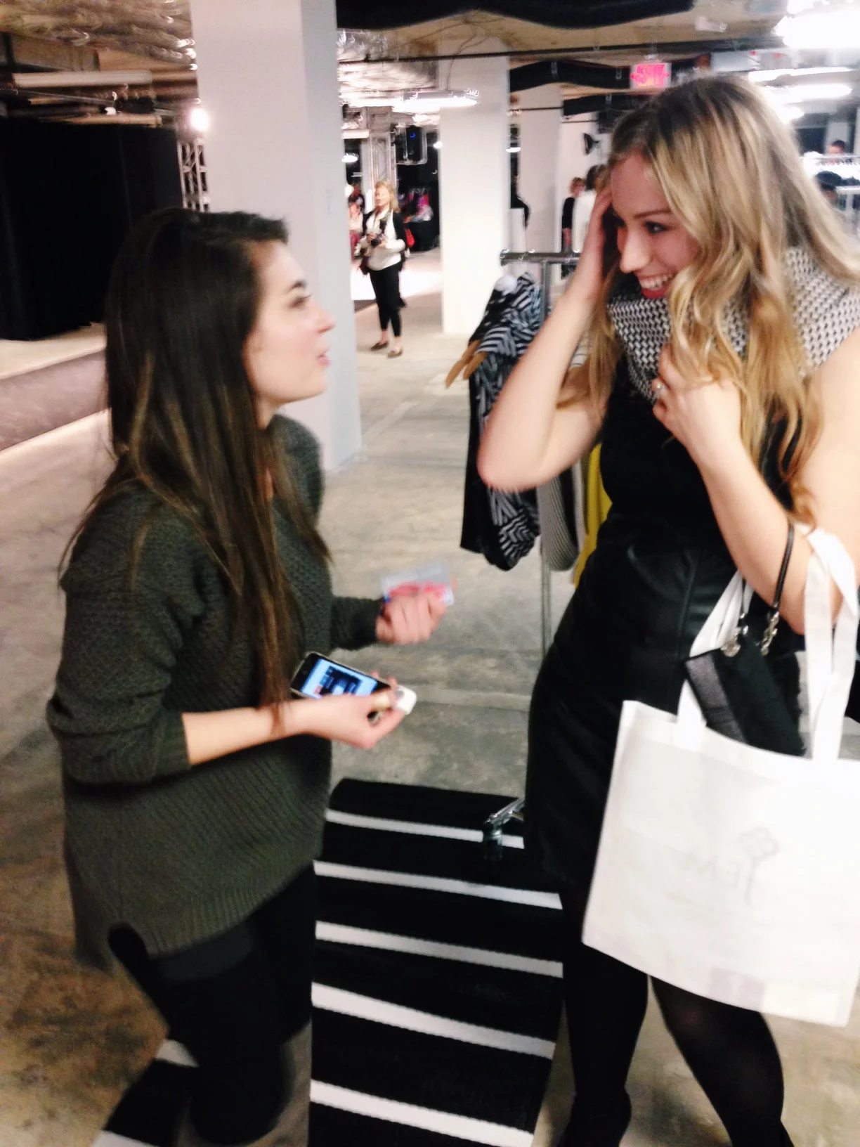 Seen here, my new BFF and scarf soul mate, Jennifer Elizabeth Miller of JEM Collection.