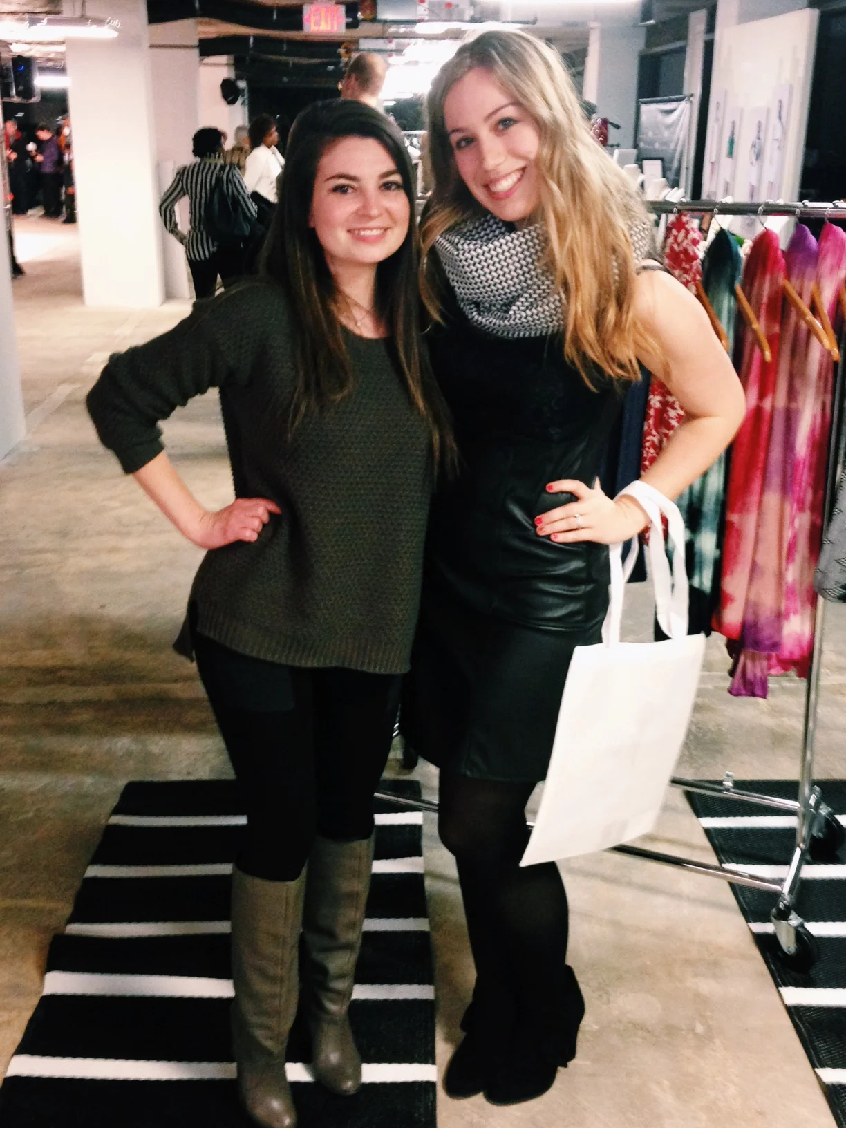 Jen and myself, after I bought this lovely infinity scarf that I may never, ever stop wearing.