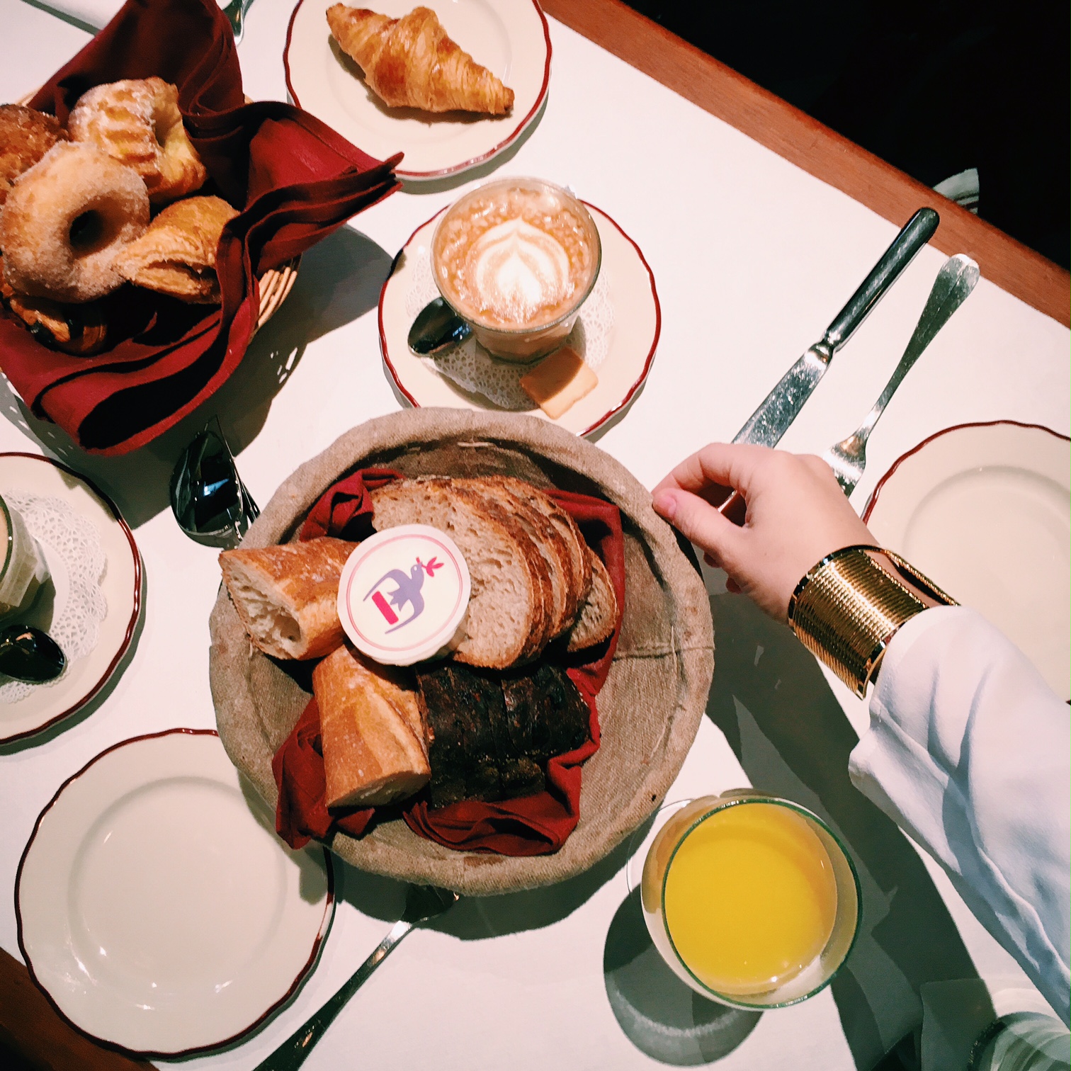 Grabbed brunch with some friends at Le Diplomate (wearing Sophie Blake cuff )