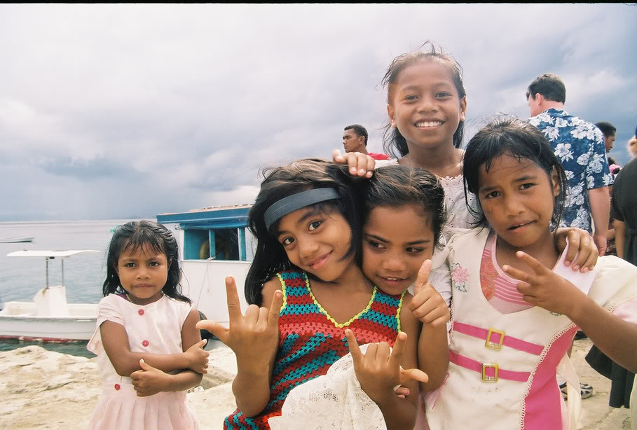 A cute bunch of kids we brought food for in Fiji