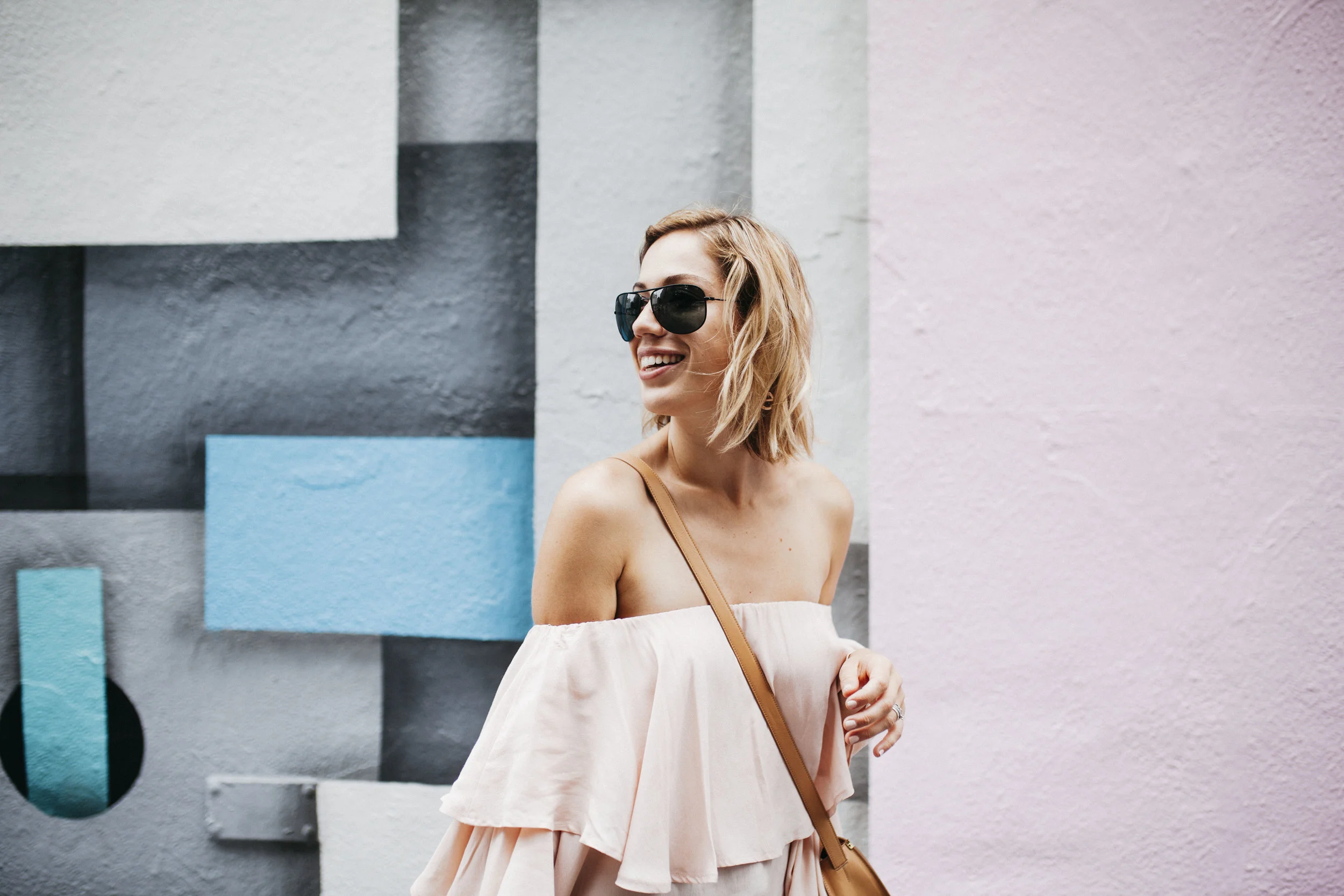 Off-the-Shoulder Dress in New York
