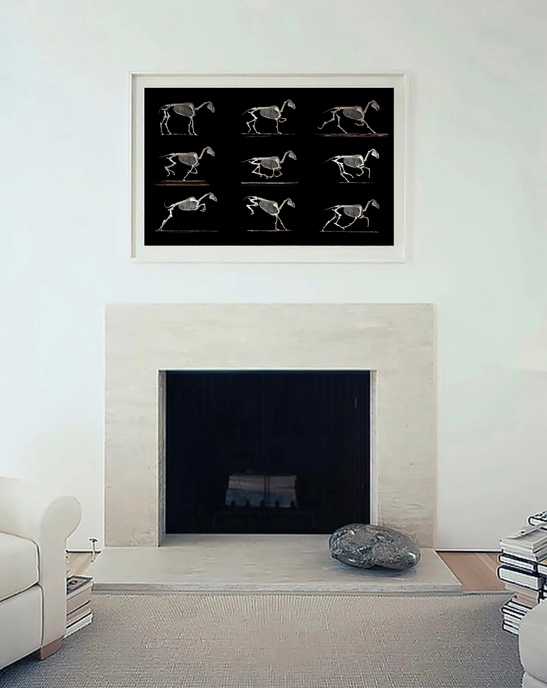 Skeleton Horse, Acrylic and UV Flatbed on canvas