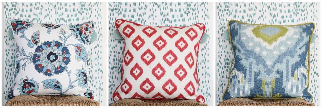 The easiest way to change a room's look is by swapping out throw pillows. Stop in and pick up something from the shop or have our interior designers custom create something just for you.