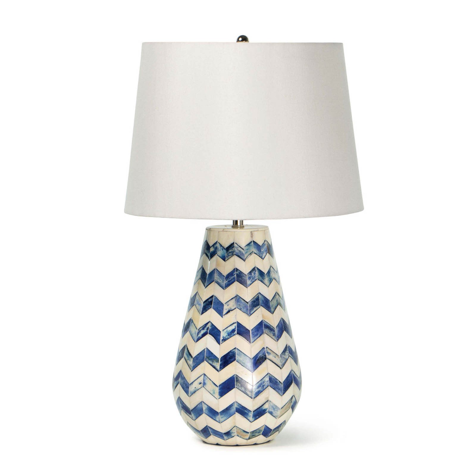 35569 - Cassia Blue Chevron Table Lamp - $540 - Purchased