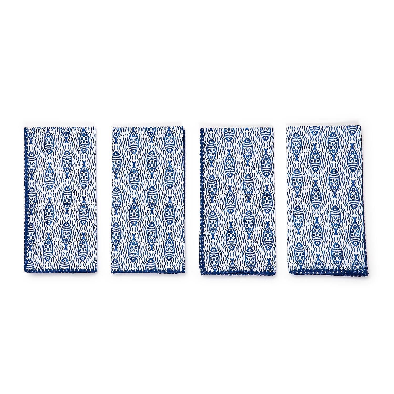 43095 - Blue Fish Napkins - Set of 4 (2) - $38/each - Purchased (1)