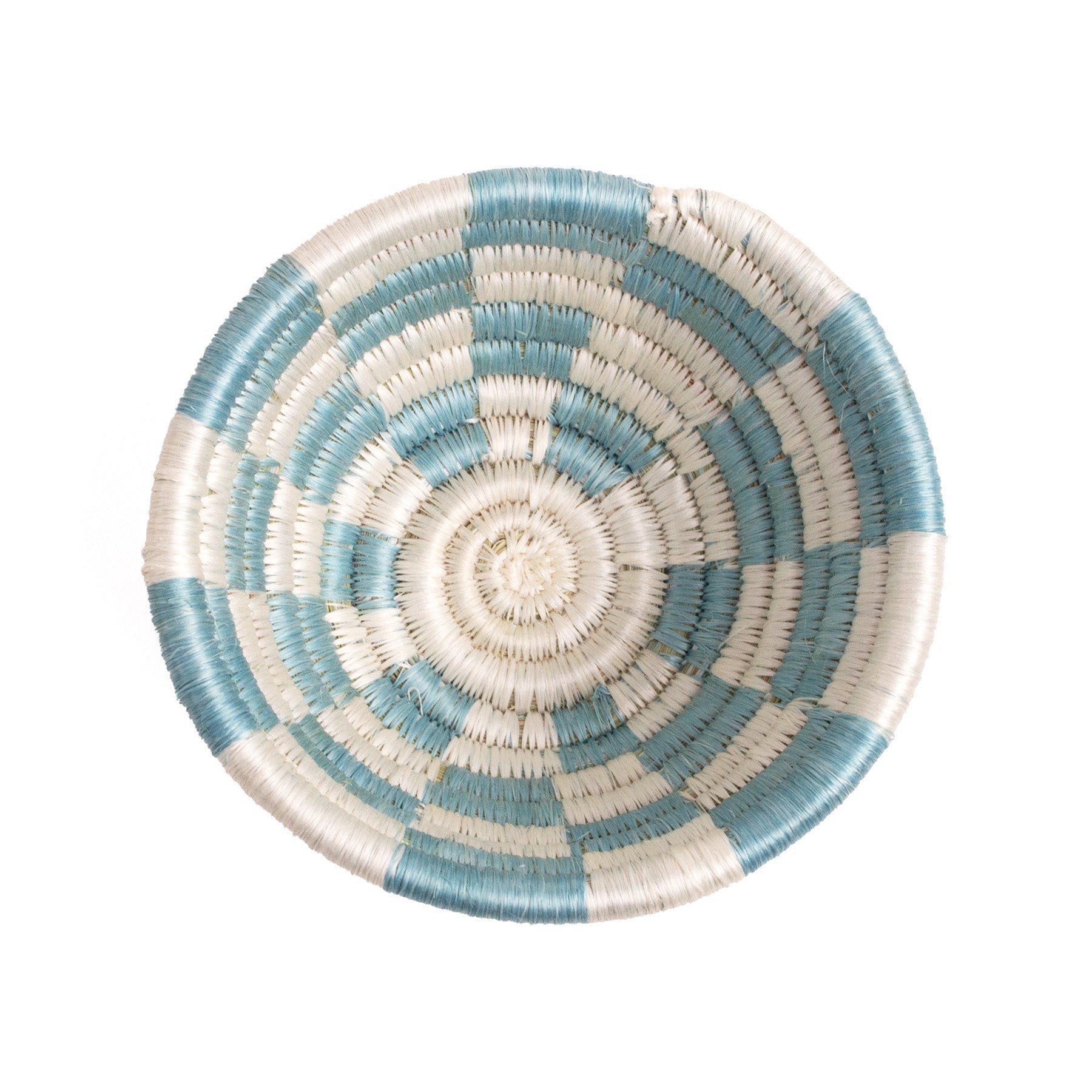 44340 - Blue Checkered Woven Bowl - $20