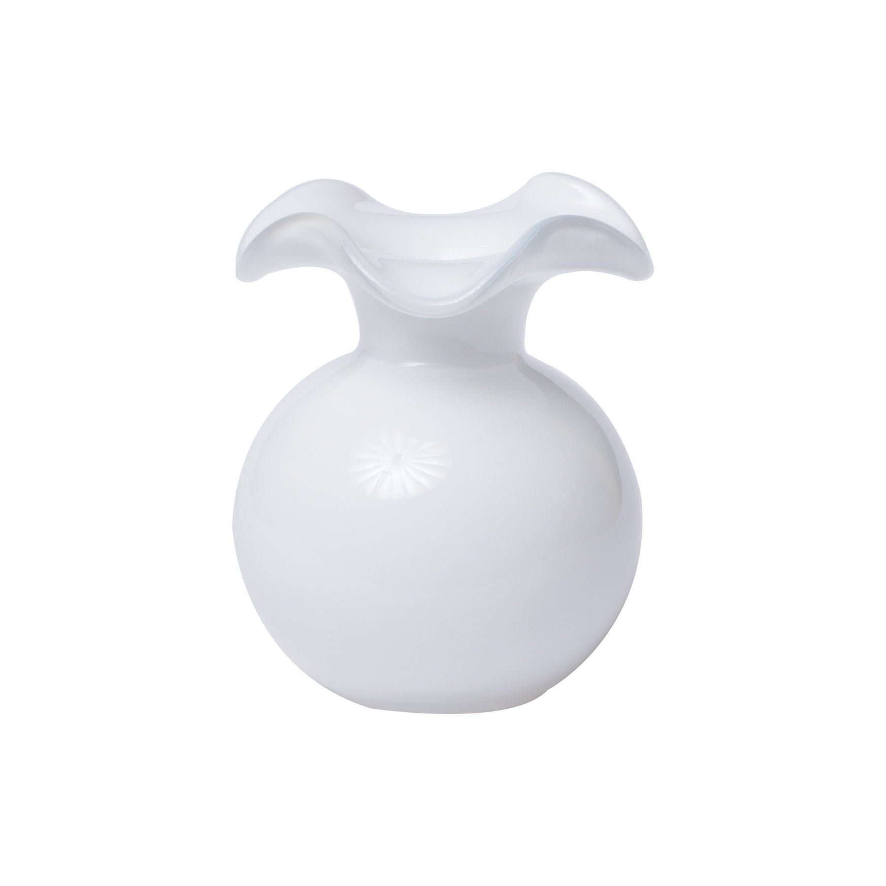 29831 - White Hibiscus Fluted Bud Vase - $65