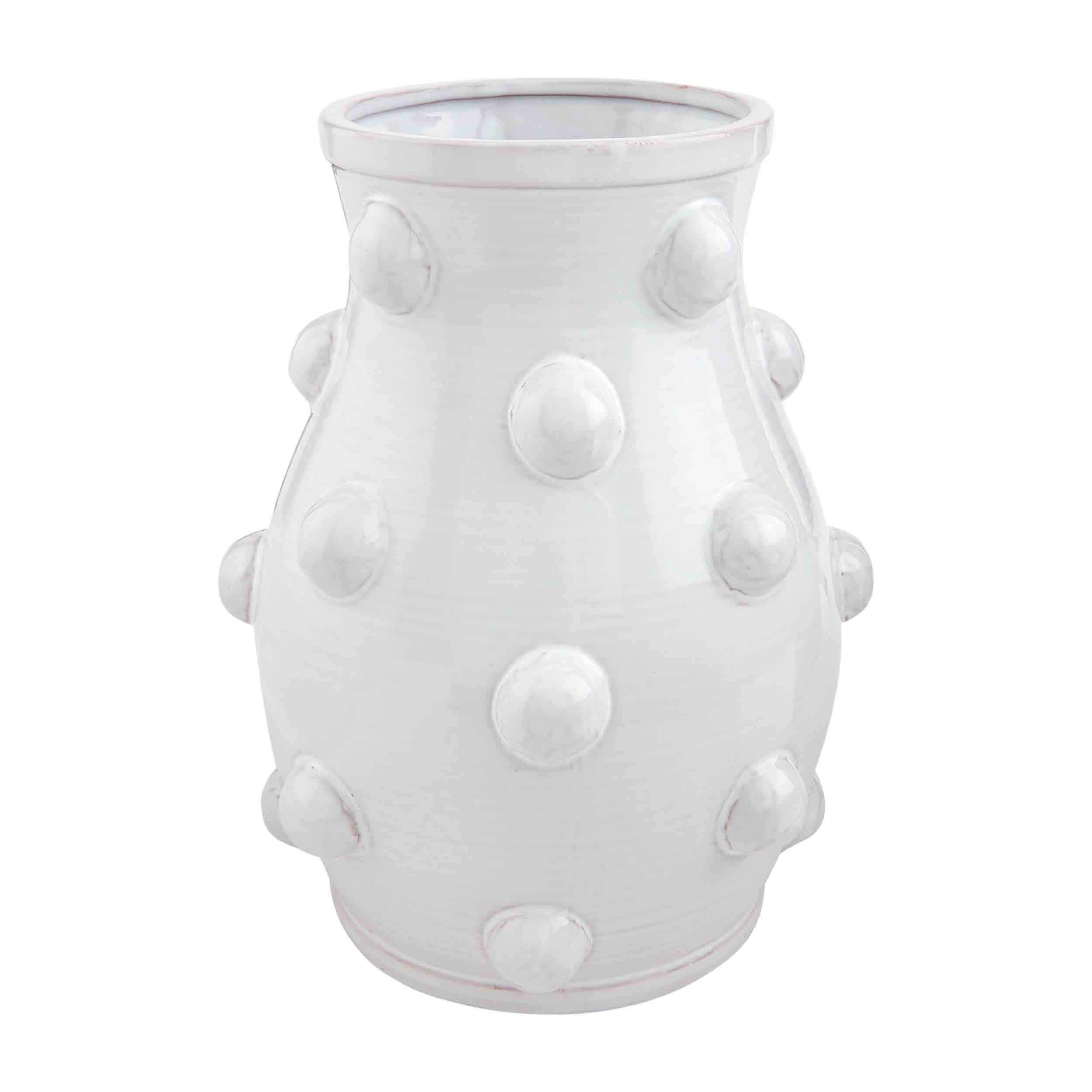 43817 - White Beaded Vase - $56