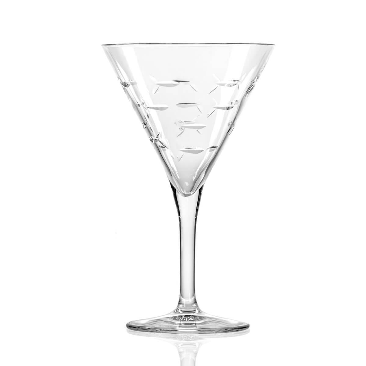 9031 - School of Fish Martini Glass (6) - $18/each