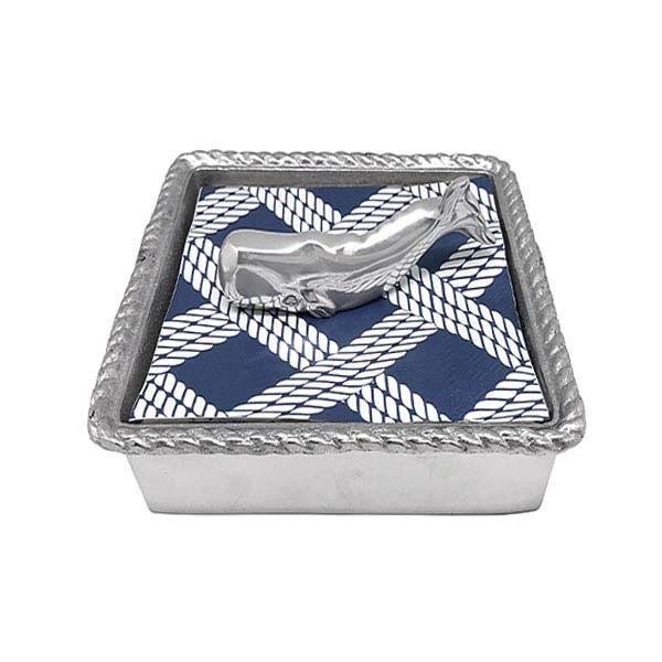 34249- Rope Napkin Box- Nantucket Whale- $54 - Received