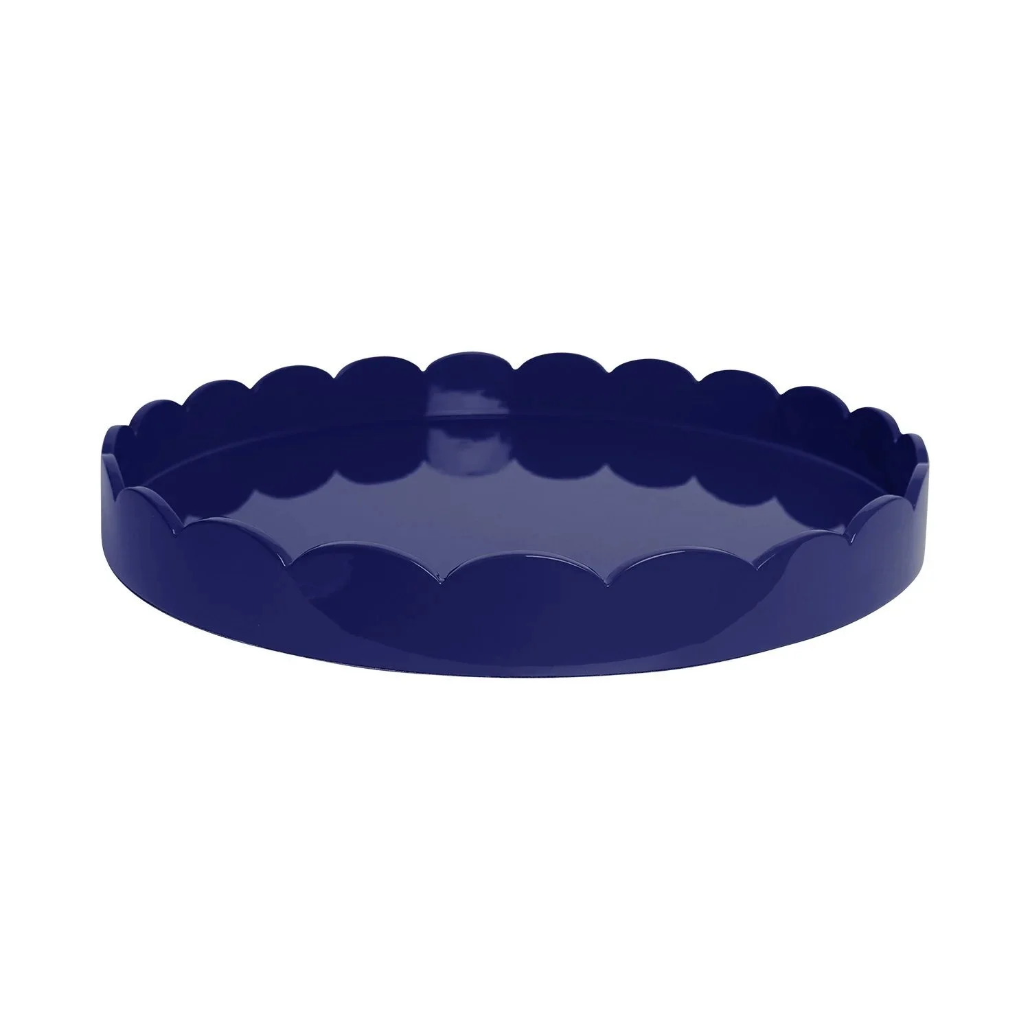 20" Round Navy Scalloped Tray- $270 - Purchased