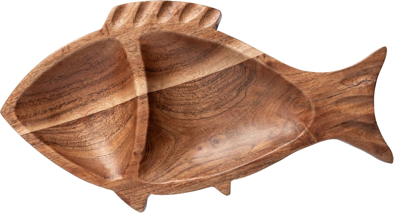 Wood Fish Serving Piece- $42