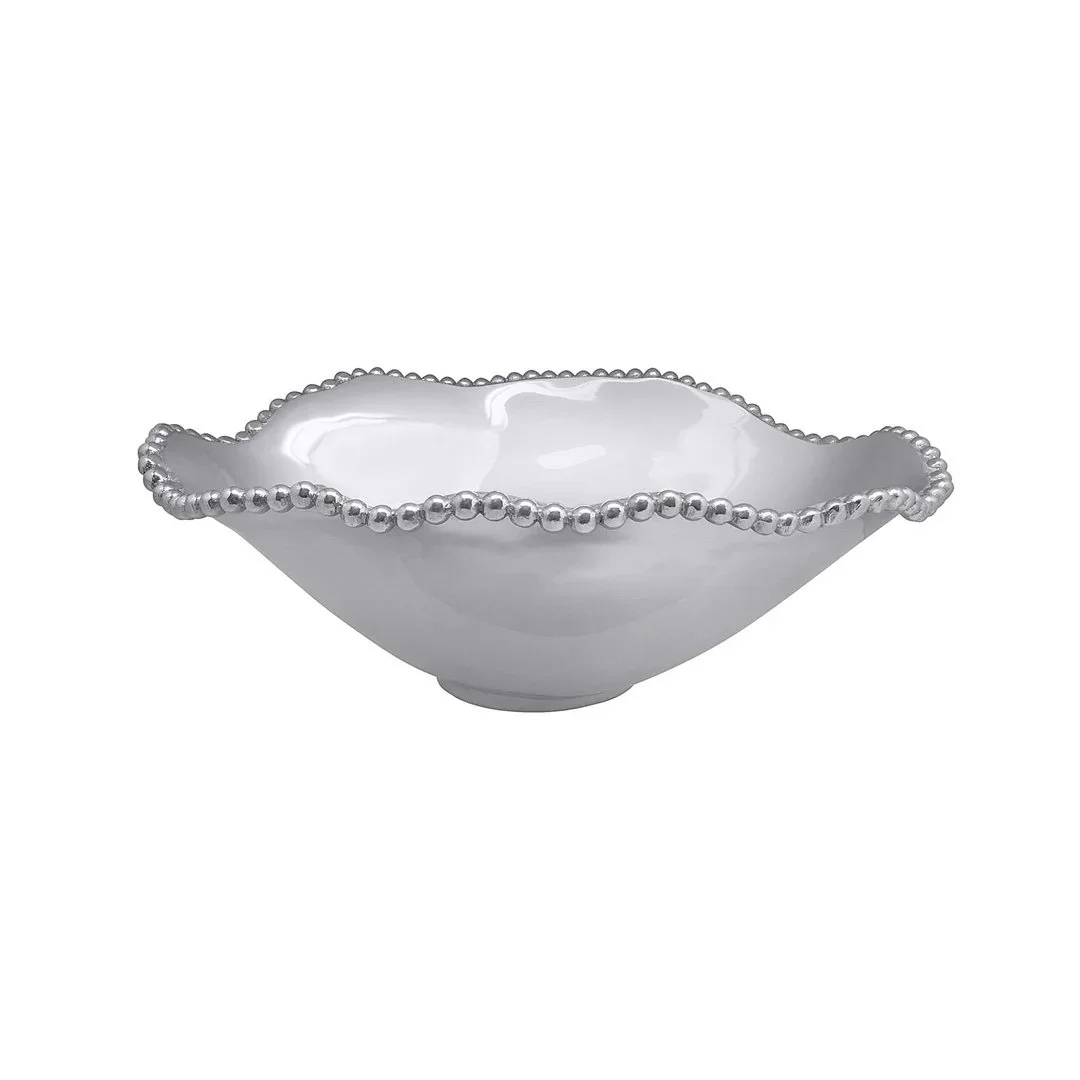 Pearled Oval Wavy Serving Bowl- $208