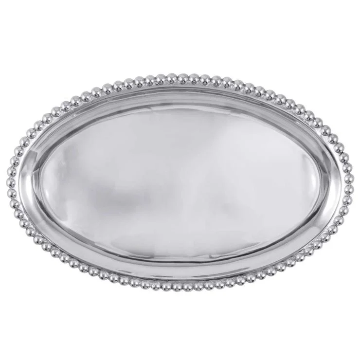 Large Pearled Oval Platter- $120