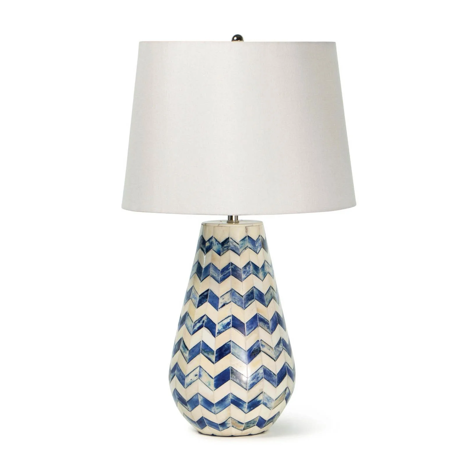35569 - Cassia Blue Chevron Lamp (2) - $310/each