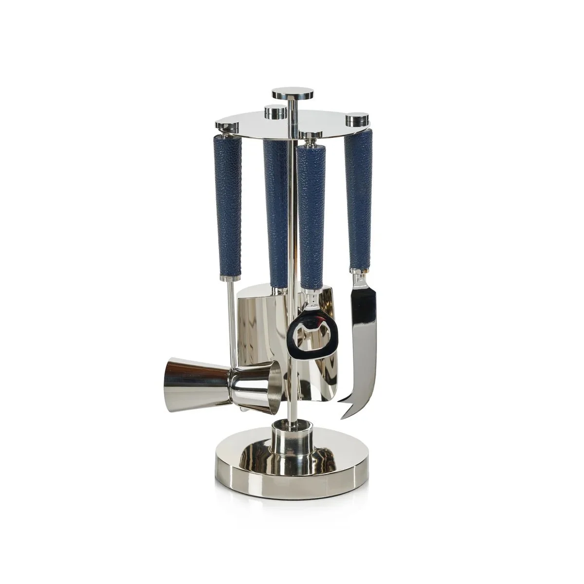 Laguna Nickle &amp; Leather Bar Tool Set- $160