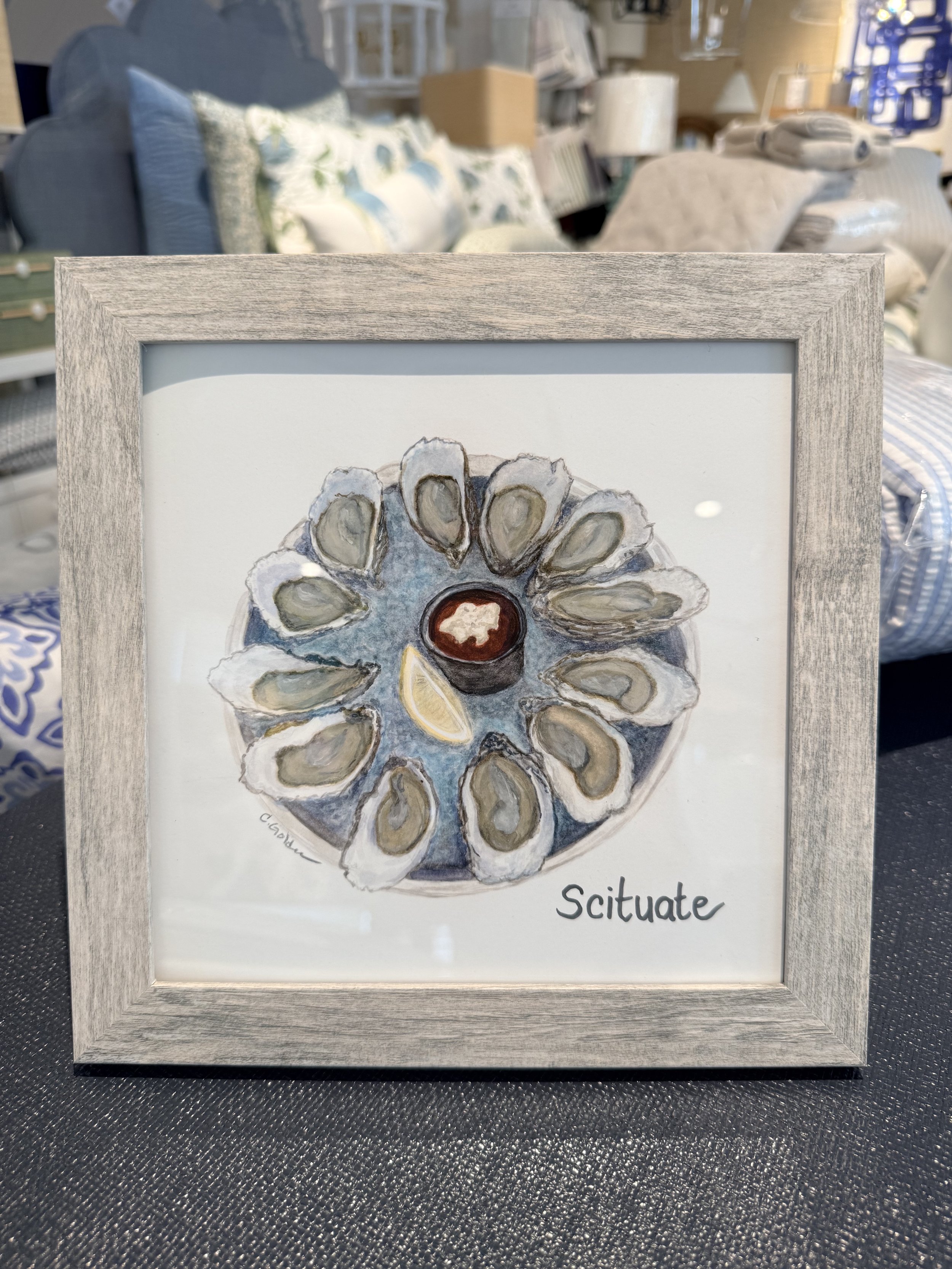 55521- Oyster Platter Scituate Art- Purchased