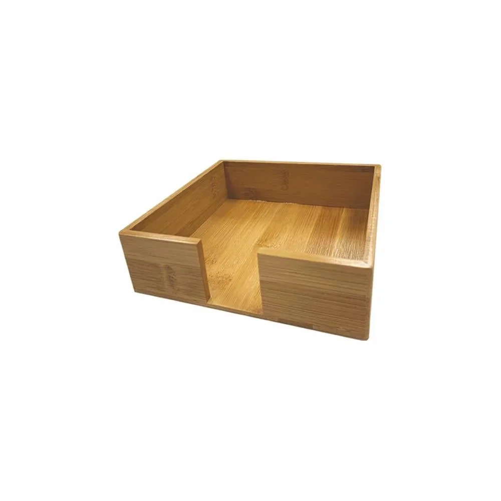 54612-Honey Maple Bamboo Wood Beverage Napkin Caddy- $20