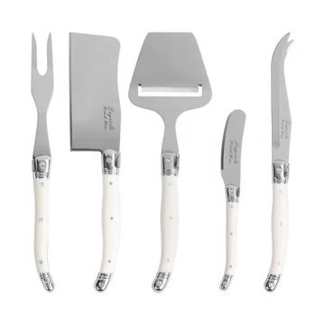 53295- Faux Ivory 5 Piece Cheese Set- $54