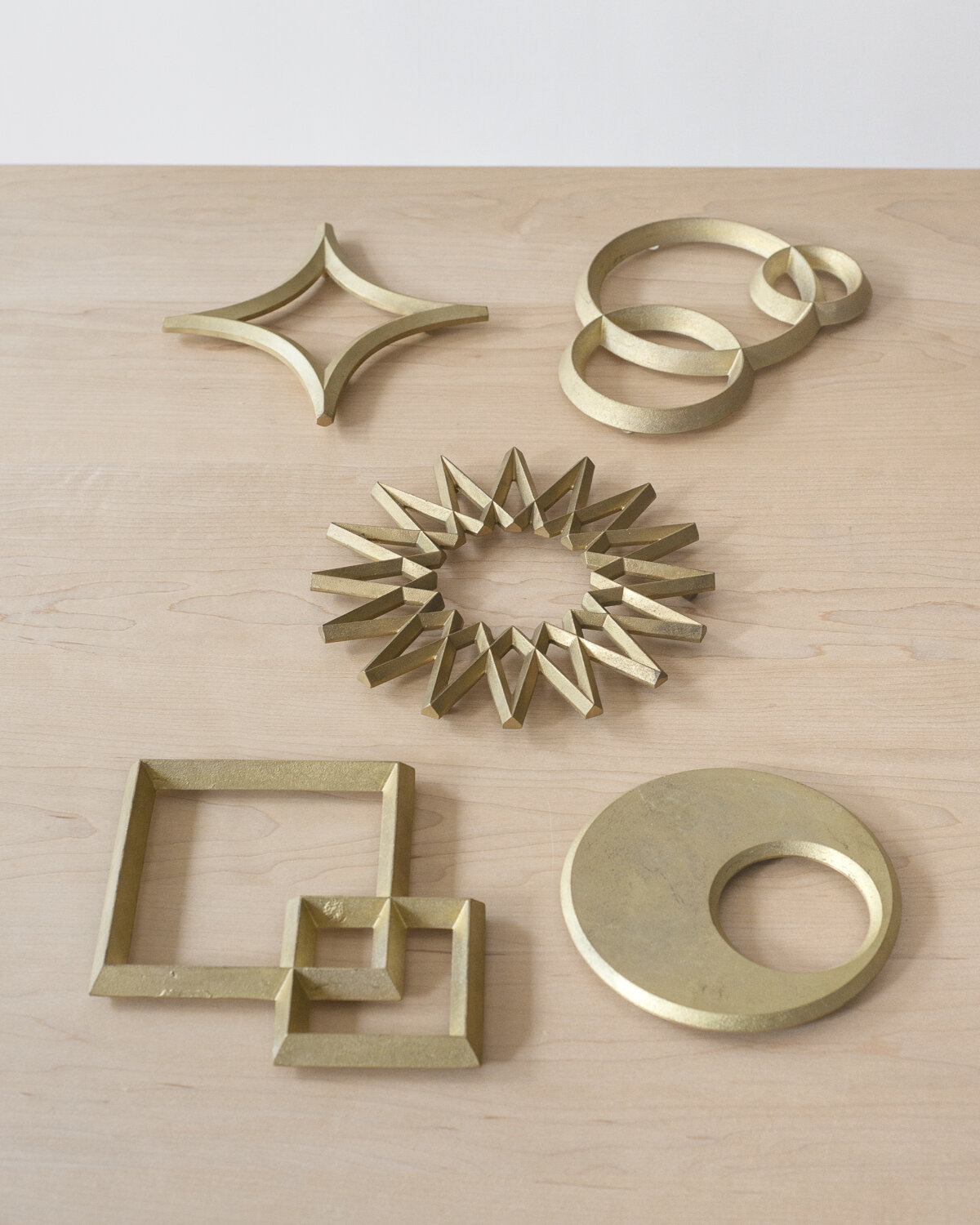 Japanese Brass Objects 真鍮の生活用品, Brass Trivet (Star) - Native & Co, Japanese Homeware Shop