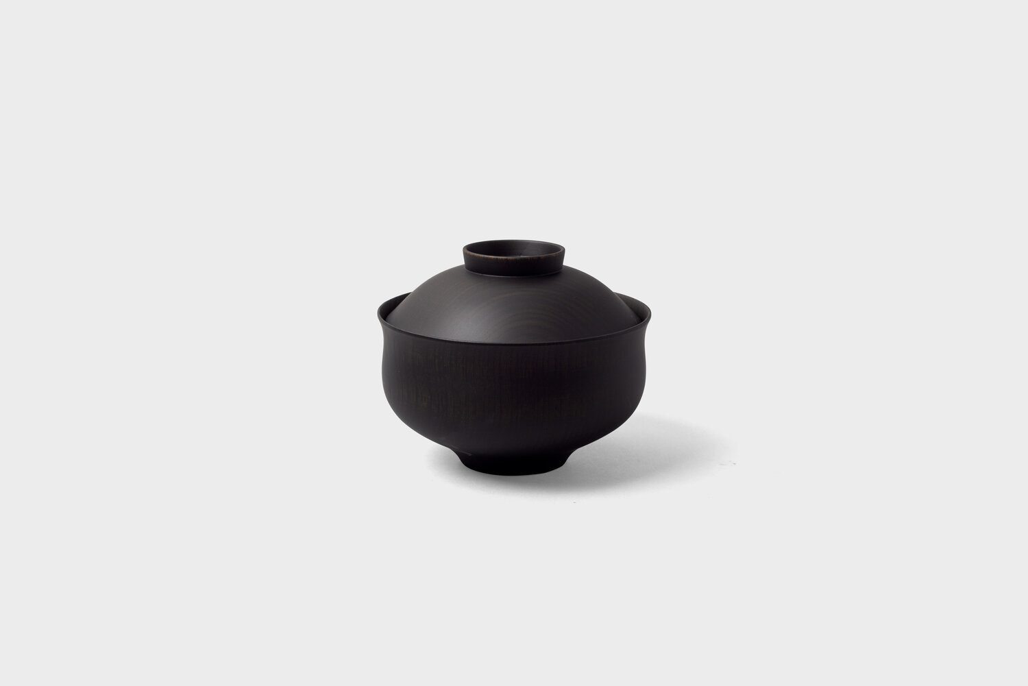 Kijishi Wooden Bowl With Lid Black Round Native Co Japanese Homeware Kijishi Wooden Bowl With Lid Black, Round Wooden Bowl With Lid