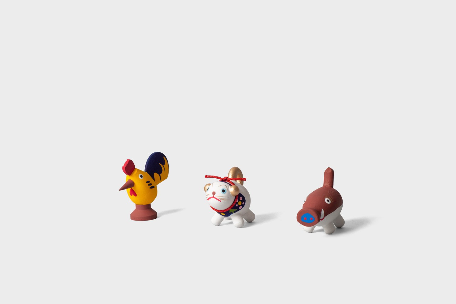 Round Lunar Animal Figurines (Rooster, Dog, Boar) - Native & Co | Japanese Homeware Shop | Online & In-Store London Round Lunar Animal Figurines (Rooster, Dog, Boar) - Native & Co | Japanese Homeware Shop | Online & In-Store London