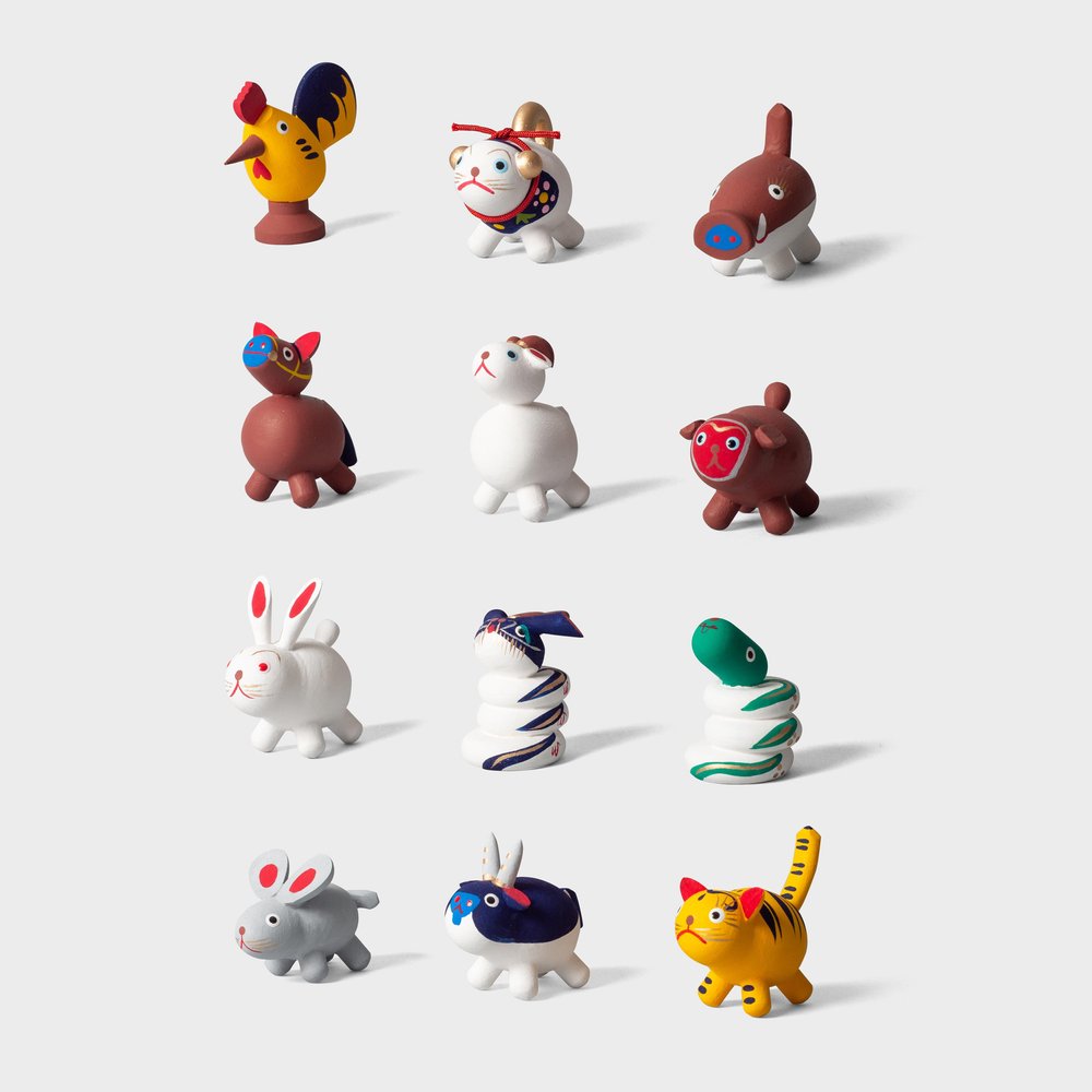 Round Lunar Animal Figurines (Rooster, Dog, Boar) - Native & Co | Japanese  Homeware Shop | Online & In-Store London