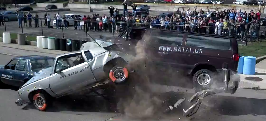 MATAI 2012 Fall Crash Conference: Three vehicle chain reaction crash at 52 MPH resulting in a double roll over
