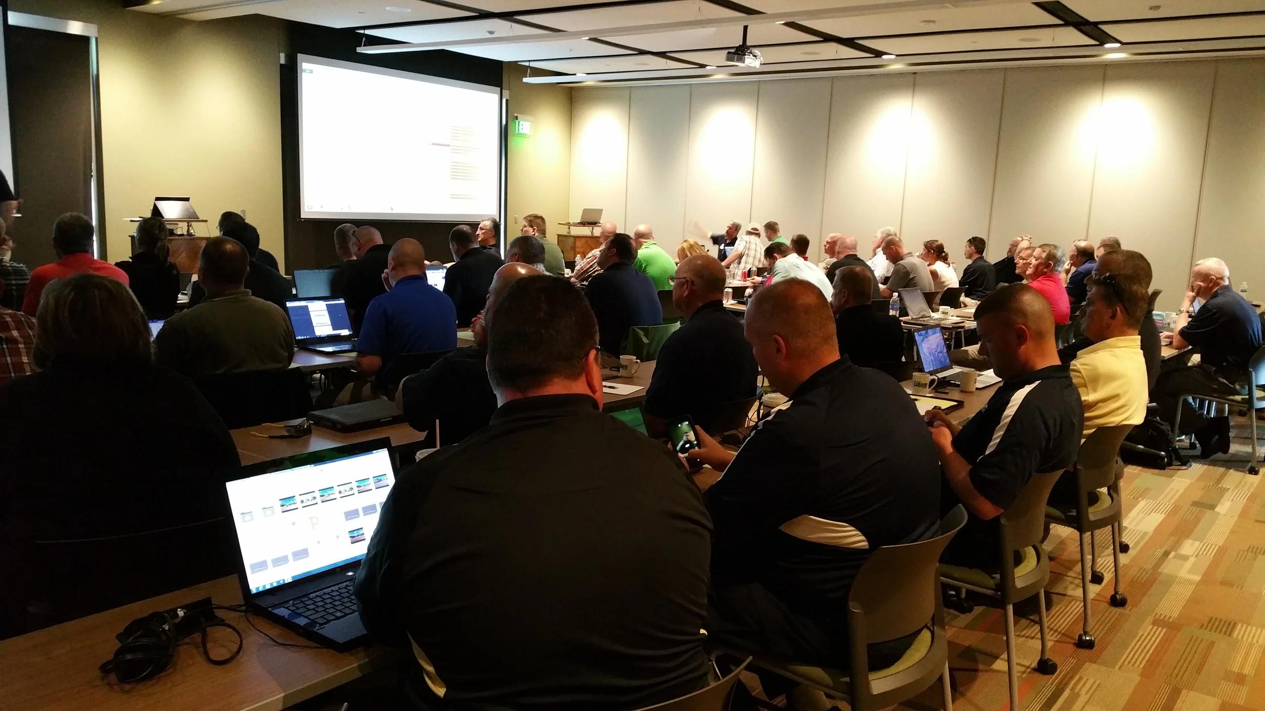 We had a packed house for the day of May 7th in a world class conference/presentation center. All conference Data and Video was distributed via "on line link" so that attendees could download and follow along as the presentations were given.