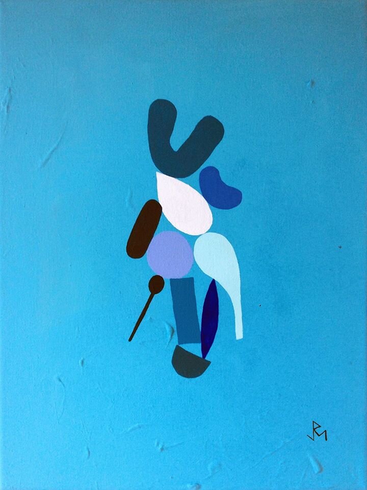 Currents, Flow and Reproduction Series #130 Blue Series #13 [Hybrids (Meta-Elements) #9