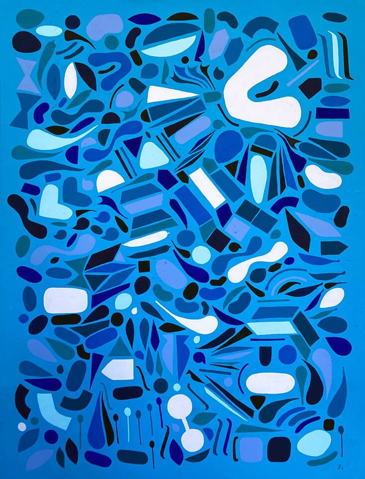 Currents, Flow and Reproduction Series #140 Blue Series #21 (Mega-Elements #1)