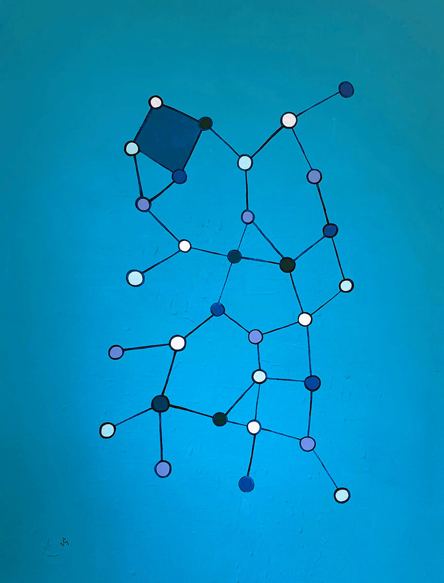 Currents, Flow and Reproduction Series #167 Blue Series #48, 4D Nodes Series #49 [Blue Node Series #8]