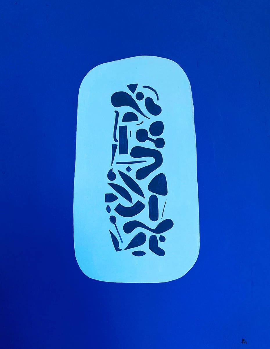 Currents, Flow and Reproduction Series #191 Colors Series #15 (Blue Series #51) [Meta-Elements Object-Study]