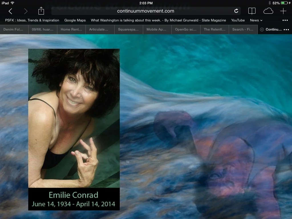 Emilie Conrad June 14, 1934 - April 14, 2014