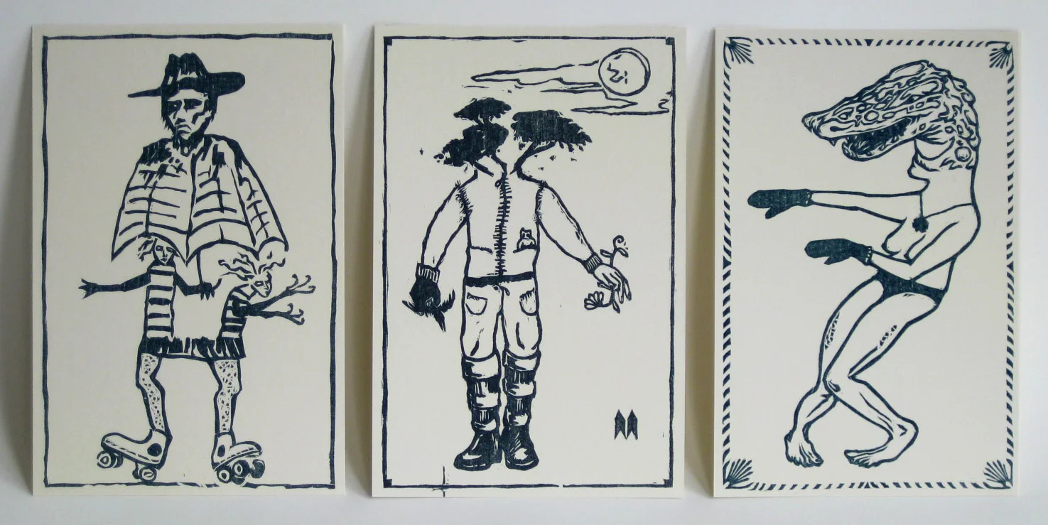 4 x 6" Postcards: Exquisite Corpse